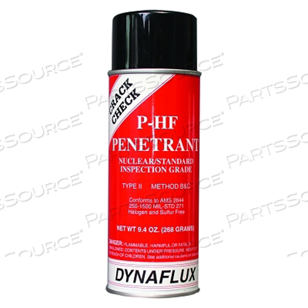 VISIBLE DYE PENETRANT SYSTEM, PENETRANT, 16 OZ, AEROSOL CAN by Dynaflux VISIBLE DYE PENETRANT SYSTEM, PENETRANT, 16 OZ, AEROSOL CAN by Dynaflux