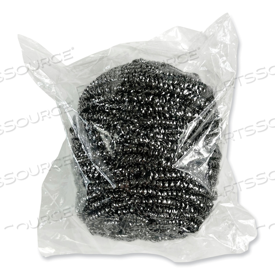 STAINLESS STEEL SCRUBBER, 3.93 X 1.96, SILVER, 72/CARTON by Boardwalk STAINLESS STEEL SCRUBBER, 3.93 X 1.96, SILVER, 72/CARTON by Boardwalk