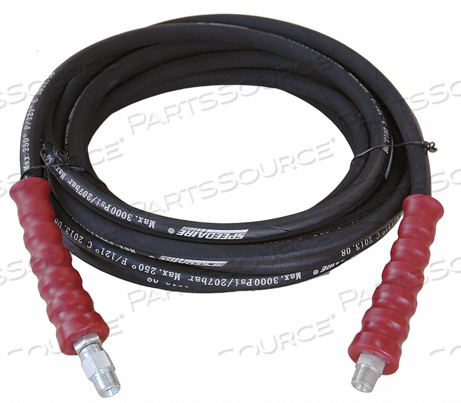 PRESSURE WASHER HOSE, HOSE INSIDE DIA. 3/8 IN, HOSE OUTSIDE DIA. 0.71 IN, HOSE LENGTH 50 FT, HOSE COLOR BLACK, HOSE TUBE MATERIAL POLYETHYLE by Speedaire PRESSURE WASHER HOSE, HOSE INSIDE DIA. 3/8 IN, HOSE OUTSIDE DIA. 0.71 IN, HOSE LENGTH 50 FT, HOSE COLOR BLACK, HOSE TUBE MATERIAL POLYETHYLE by Speedaire