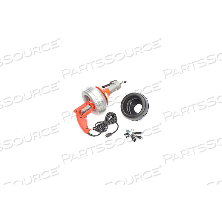 POWER-VEE DRAIN CLEANING MACHINE INCLUDES 2 CABLES, CUTTER SET & CASE by General Wire Spring Comp POWER-VEE DRAIN CLEANING MACHINE INCLUDES 2 CABLES, CUTTER SET & CASE by General Wire Spring Comp