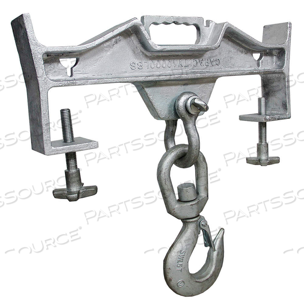 FORKLIFT LIFTING HOOK, DOUBLE FORK FORK POCKETS, 23 IN X 22 1/2 IN, FIXED BOOM by Approved Vendor