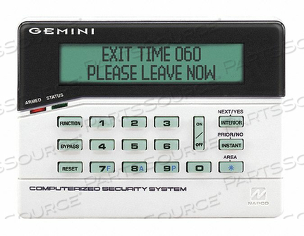 WIRELESS INTRUSION KEYPAD 5-7/8 W LCD by Napco Security Technologies, Inc.