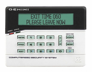 WIRELESS INTRUSION KEYPAD 5-7/8 W LCD by Napco Security Technologies, Inc.