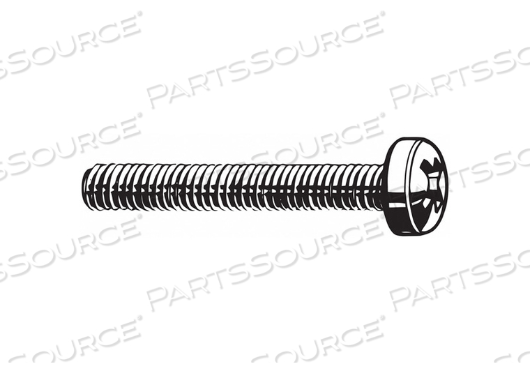MACHINE SCREW, M2 THREAD SIZE, 5 MM LG, STEEL, ZINC PLATED, CHEESE, PHILLIPS, METRIC by Fabory