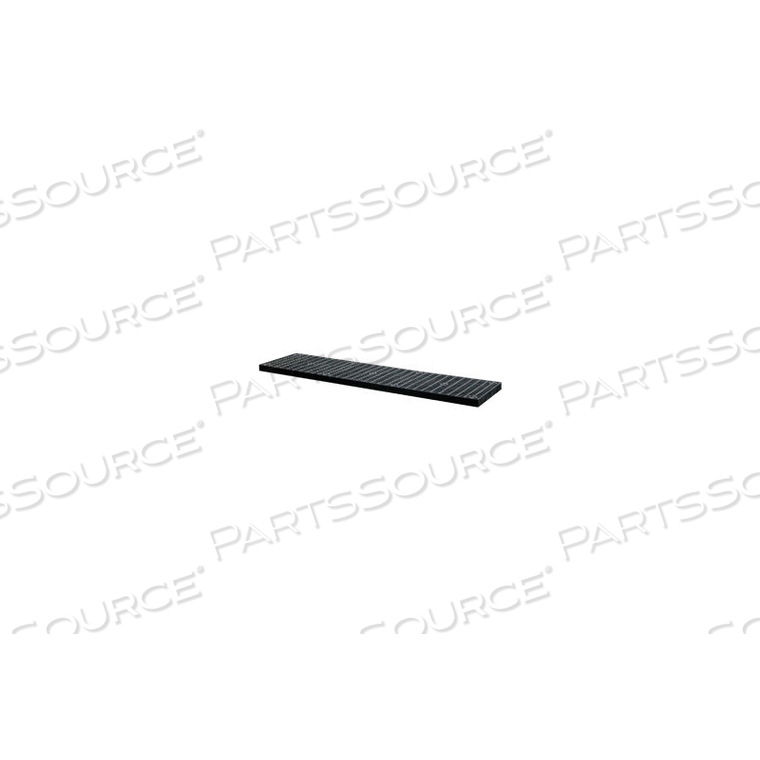 STRUCTURAL PLASTIC VENTED SHELF, 96"W X 24"D, BLACK by SPC Industrial