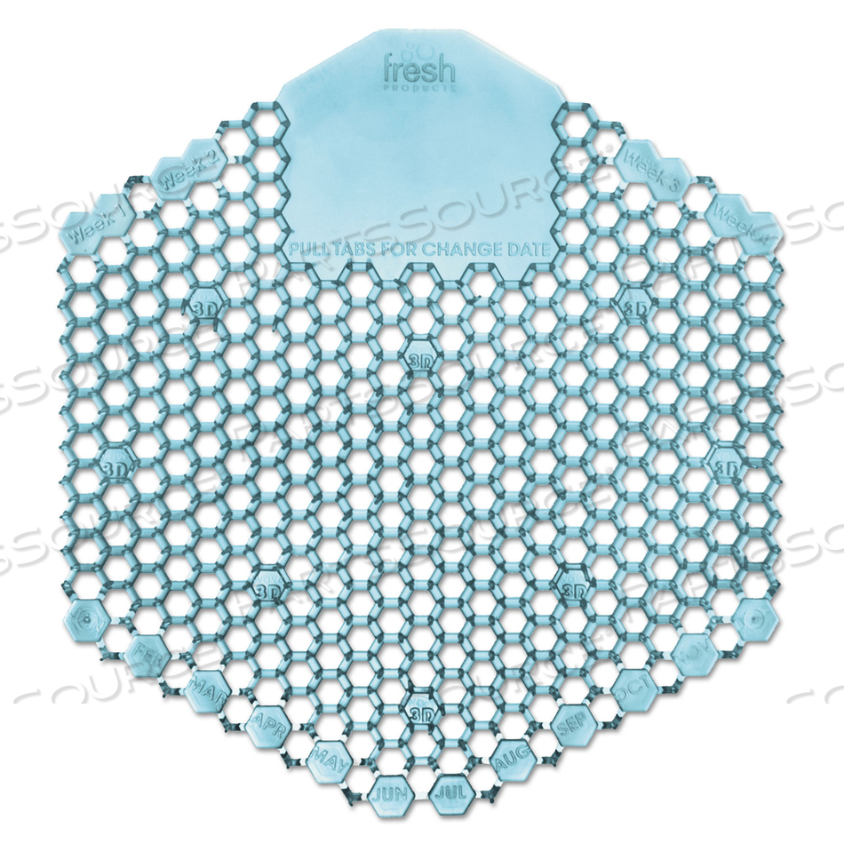 WAVE 3D URINAL DEODORIZER SCREEN, OCEAN MIST SCENT, BLUE by Fresh Products WAVE 3D URINAL DEODORIZER SCREEN, OCEAN MIST SCENT, BLUE by Fresh Products