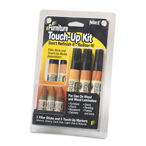 RESTOR-IT FURNITURE TOUCH-UP KIT WITH (5) WOODGRAIN MARKERS, (3) FILLER STICKS, 4.25 X 0.38 X 6.75 by ReStor-It RESTOR-IT FURNITURE TOUCH-UP KIT WITH (5) WOODGRAIN MARKERS, (3) FILLER STICKS, 4.25 X 0.38 X 6.75 by ReStor-It
