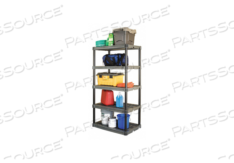 PLASTIC SHELVING OPEN 73-1/2 H 5 SHELF by Plano Molding