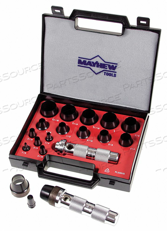 METRIC HOLLOW PUNCH SET 3MM TO 30MM by Mayhew METRIC HOLLOW PUNCH SET 3MM TO 30MM by Mayhew
