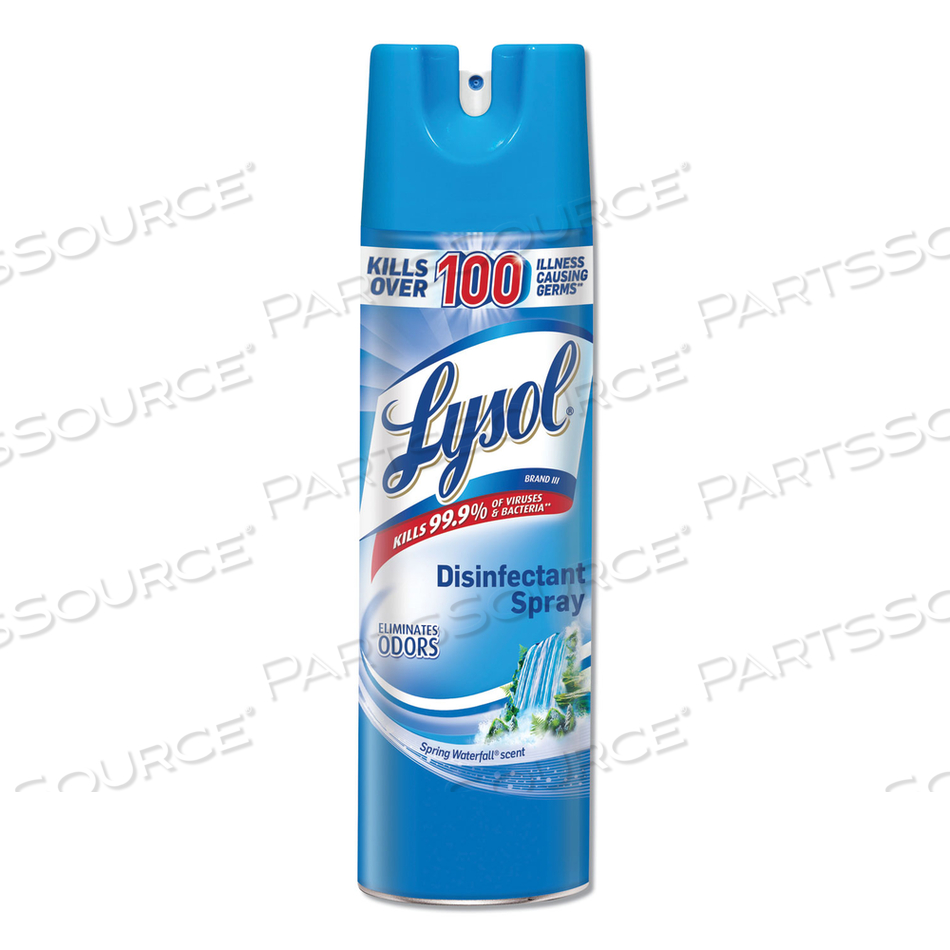 DISINFECTANT SPRAY, SPRING WATERFALL SCENT, 19 OZ AEROSOL SPRAY by Lysol DISINFECTANT SPRAY, SPRING WATERFALL SCENT, 19 OZ AEROSOL SPRAY by Lysol