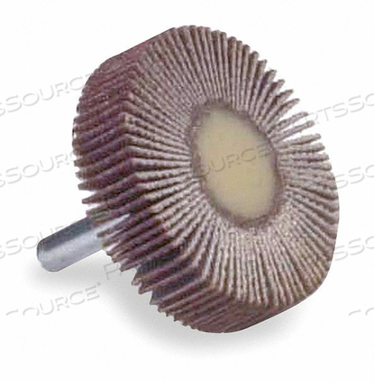 FLAP WHEEL AO 2-1/2X1X1/4 IN SHANK 60G by Norton | Saint-Gobain Abrasives