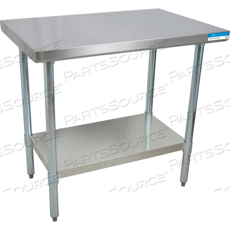 WORKBENCH W/UNDERSHELF, 18 GA. 430 SERIES STAINLESS, GALV. SHELF, 72"WX18"D by BK Resources, Inc. WORKBENCH W/UNDERSHELF, 18 GA. 430 SERIES STAINLESS, GALV. SHELF, 72"WX18"D by BK Resources, Inc.