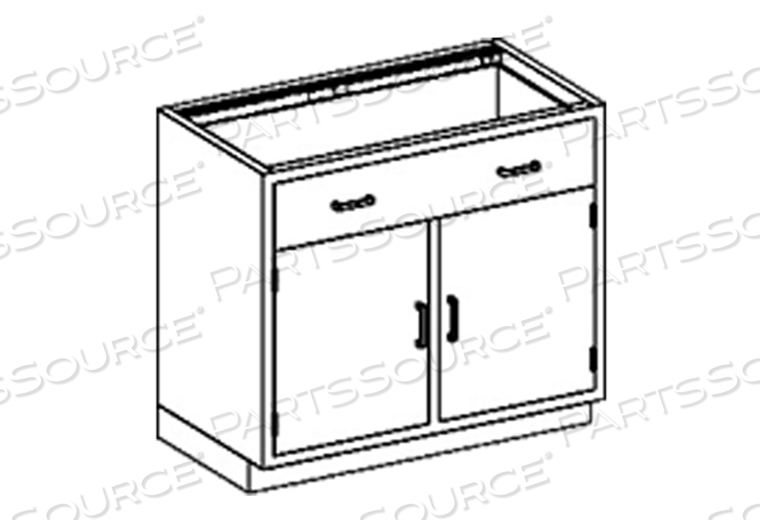 BASE CABINET 35"W X 35 3/4"H X 22"D W/(1) S/S ADJ SHELF W/ DRAWER (1) 1/4-1/2 35" OVER W/(2) HINGED DOORS by Blickman BASE CABINET 35"W X 35 3/4"H X 22"D W/(1) S/S ADJ SHELF W/ DRAWER (1) 1/4-1/2 35" OVER W/(2) HINGED DOORS by Blickman