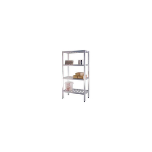ALUMINUM T-BAR 4-SHELF RACK, 24"W X 72"H X 72"L by New Age Industries