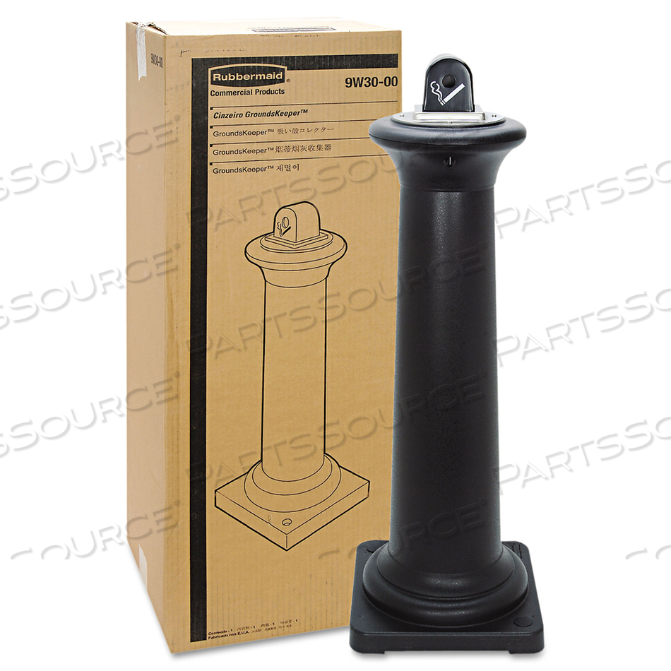 GROUNDSKEEPER TUSCAN RECEPTACLE, 22.05 GAL, 13 DIA X 38.38H, BLACK by Rubbermaid Medical Division GROUNDSKEEPER TUSCAN RECEPTACLE, 22.05 GAL, 13 DIA X 38.38H, BLACK by Rubbermaid Medical Division