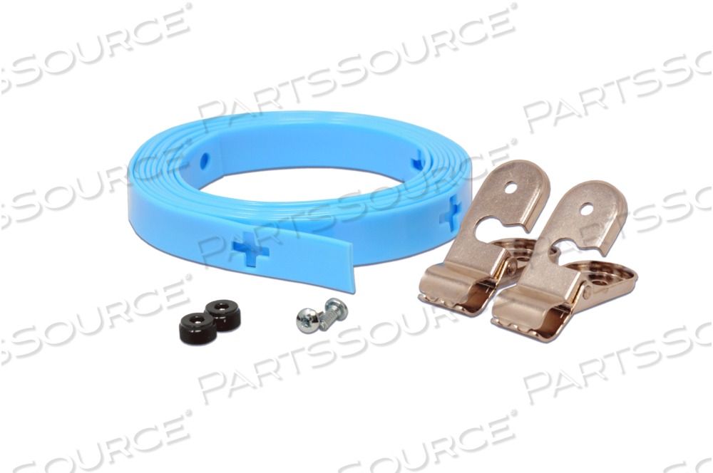 CLEANGRIP ANTI-LIGATURE TETHER WITH 2 SECURITY CLIPS, BLUE, 6' by Crest Healthcare