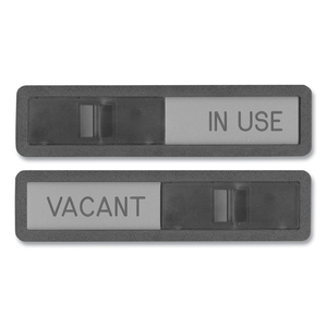 VACANT/IN USE SIGN, IN-USE, VACANT, 2.5 X 10.5, BLACK/SILVER by HeadLine Sign VACANT/IN USE SIGN, IN-USE, VACANT, 2.5 X 10.5, BLACK/SILVER by HeadLine Sign