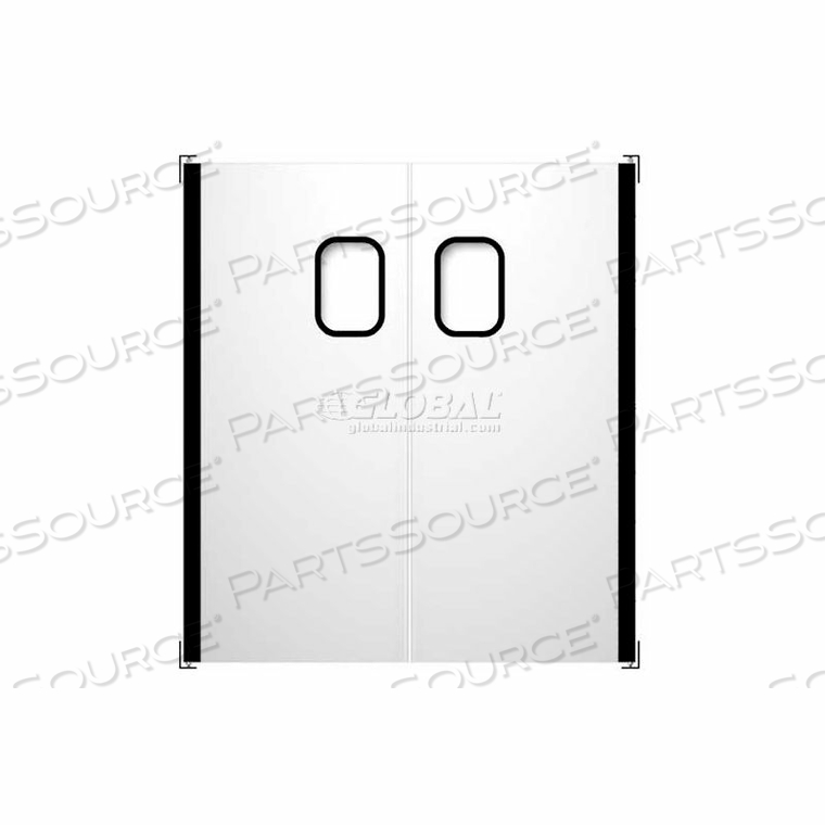 STAINLESS STEEL SINGLE PANEL IMPACT TRAFFIC DOOR 3'W X 7'H 