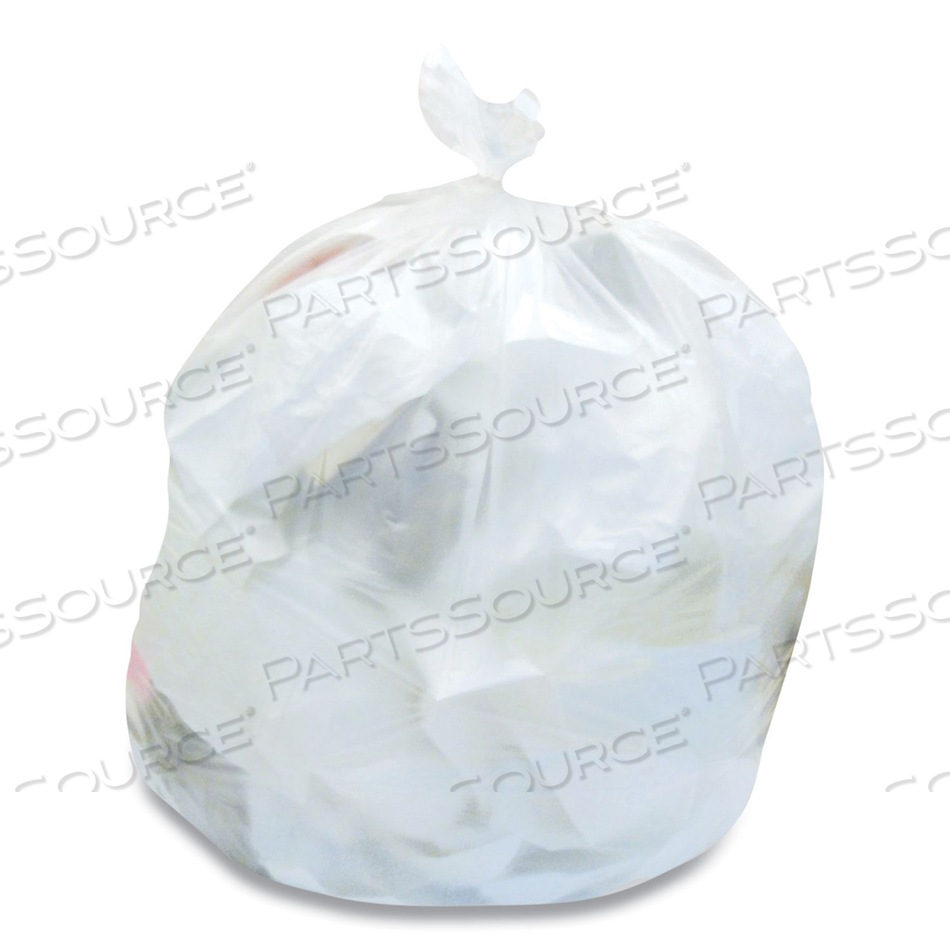 HIGH-DENSITY CAN LINERS, 56 GAL, 22 MIC, 43" X 48", NATURAL, 25 BAGS/ROLL, 6 ROLLS/CARTON 