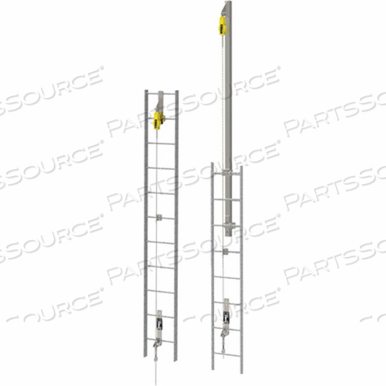 LATCHWAYS 75' VERTICAL LADDER LIFELINE KIT, W/ EXTENSION POLE 