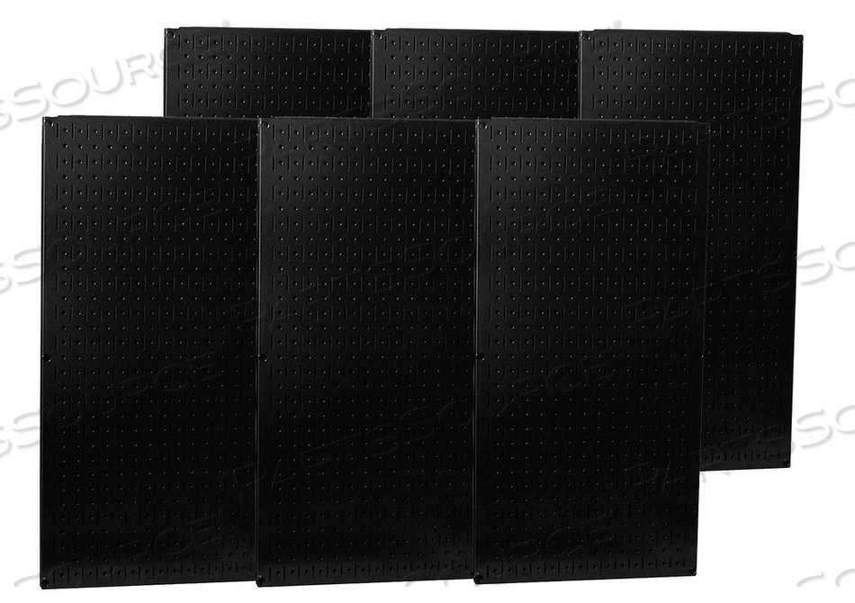 G0362 PEGBRD PANEL 32 RND HOLE/SLOTTED BLACK by Wall Control Pegboard
