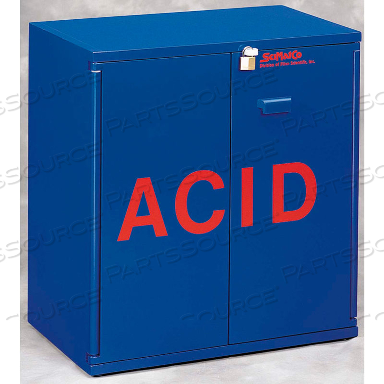 24X2.5 LITER, JUMBO STACKING ACID CABINET, 30"W X 18-1/2"D X 32-1/2"H by Scimatco 24X2.5 LITER, JUMBO STACKING ACID CABINET, 30"W X 18-1/2"D X 32-1/2"H by Scimatco