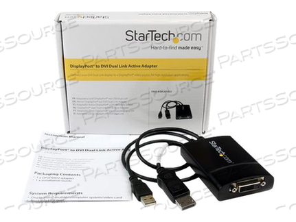 ACTIVE DISPLAYPORT 1.2 TO DVI-D DUAL-LINK ADAPTER, 2560X1600 60HZ, HBR2, HDCP, E by StarTech.com Ltd.