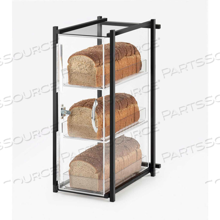 ONE BY ONE BREAD CASE 9-1/2"W X 14-1/2"D X 19-3/4"H BLACK 