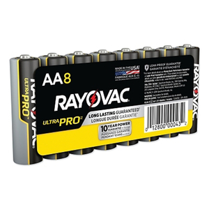 BATTERY, ULTRAPRO, AA, ALKALINE, 1.5VDC, 2620 MAH (PACK OF 8) by Rayovac