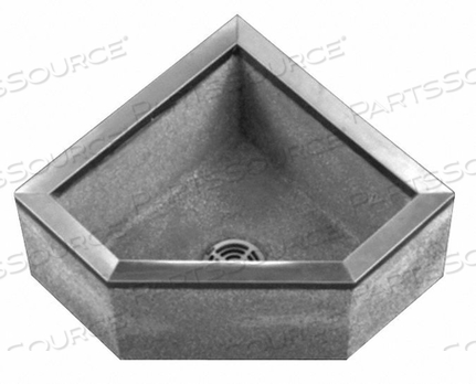 CORNER MOP SINK BLACK/WHITE 24 IN L by American Standard