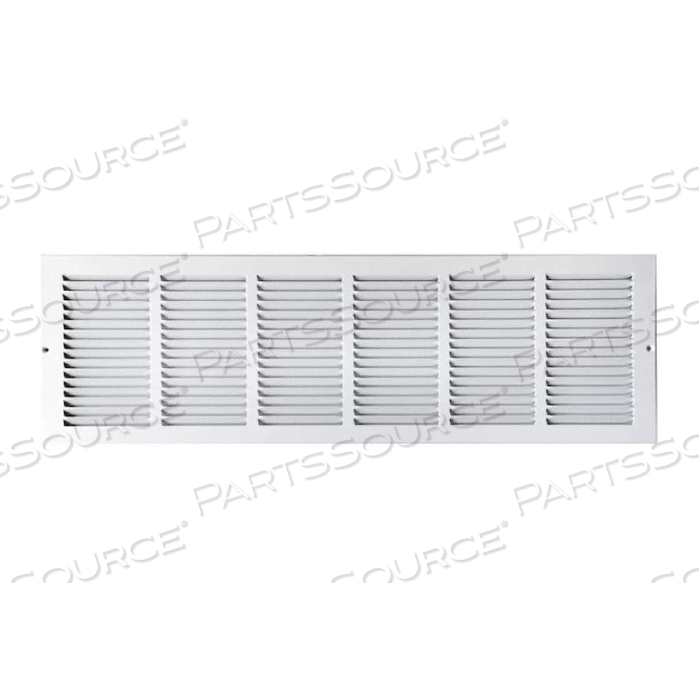 RETURN AIR GRILLE, LOUVERED GRILLE, WHITE, POWDER COATED, STEEL, 9 3/4 IN H, 31 3/4 IN W, 1/4 IN D by Approved Vendor RETURN AIR GRILLE, LOUVERED GRILLE, WHITE, POWDER COATED, STEEL, 9 3/4 IN H, 31 3/4 IN W, 1/4 IN D by Approved Vendor