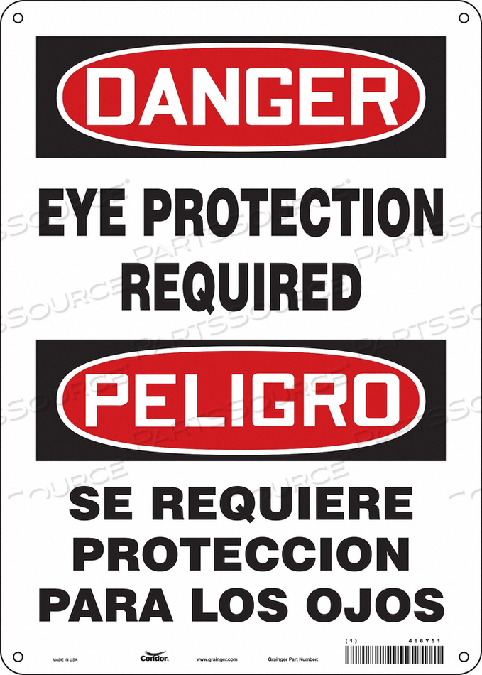 SAFETY SIGN 10 W 14 H 0.055 THICKNESS 