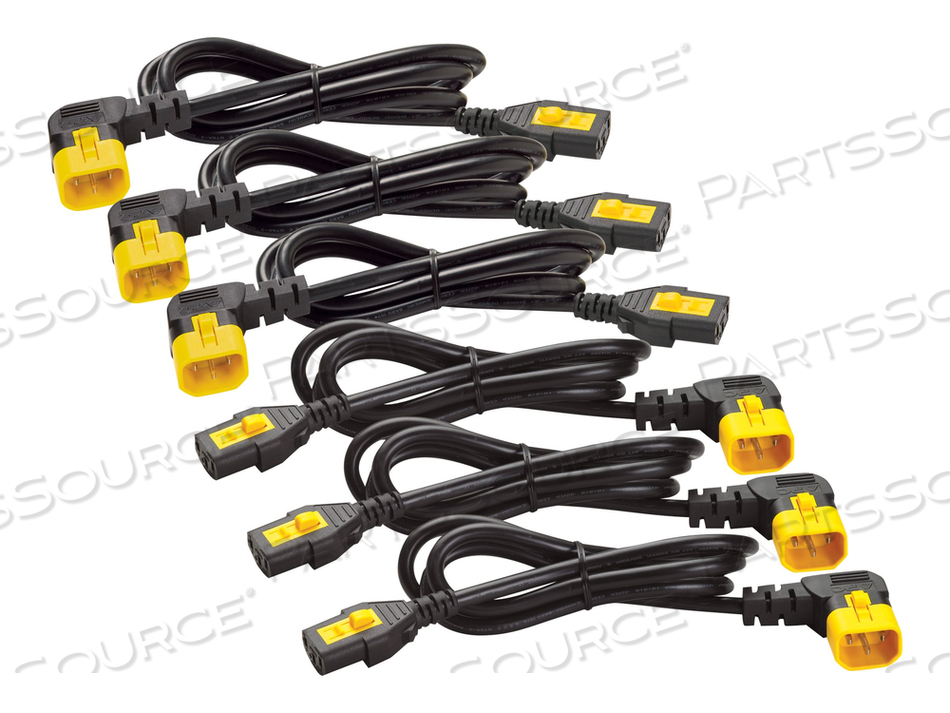 POWER CORD KIT (6 EA), LOCKING, C13 TO C14 (90 DEGREE), 1.8M, NORTH AMERICA by APC / American Power Conversion
