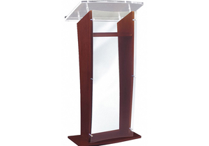 LECTERN CHERRY 47X27X16 IN by Amplivox Sound Systems