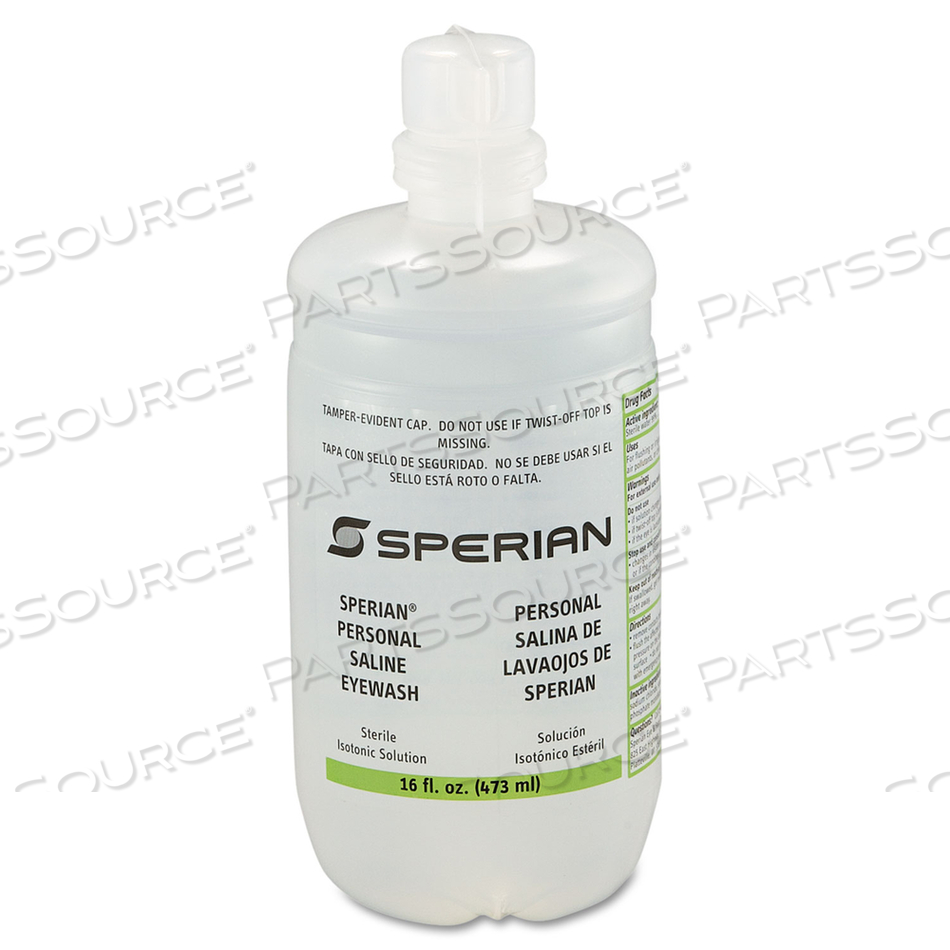 SALINE PERSONAL EYEWASH BOTTLES, 16 OZ BOTTLE by Honeywell SALINE PERSONAL EYEWASH BOTTLES, 16 OZ BOTTLE by Honeywell