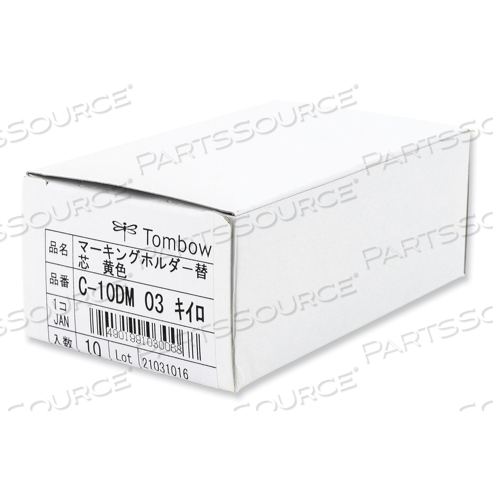 MECHANICAL WAX-BASED MARKING PENCIL REFILLS. 4.4 MM, YELLOW by Tombow