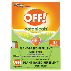 BOTANICALS INSECT REPELLANT, BOX, 10 WIPES/PACK, 8 PACKS/CARTON by OFF!