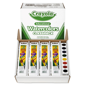 WATERCOLORS, 8 ASSORTED COLORS, PALETTE TRAY, 36/CARTON by Crayola