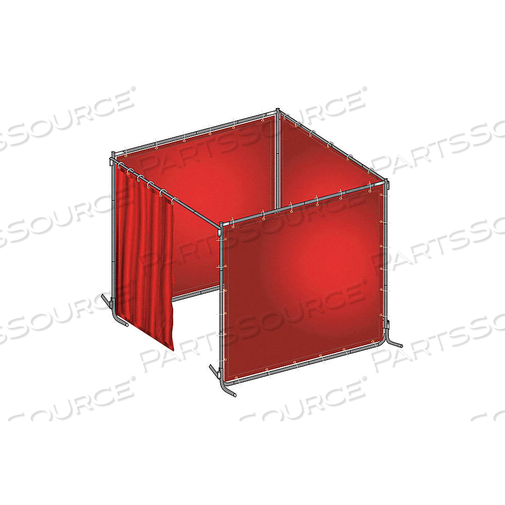 WELDING BOOTH KIT, 8 FT WD, 6 FT HT, RED, PVC by Approved Vendor WELDING BOOTH KIT, 8 FT WD, 6 FT HT, RED, PVC by Approved Vendor