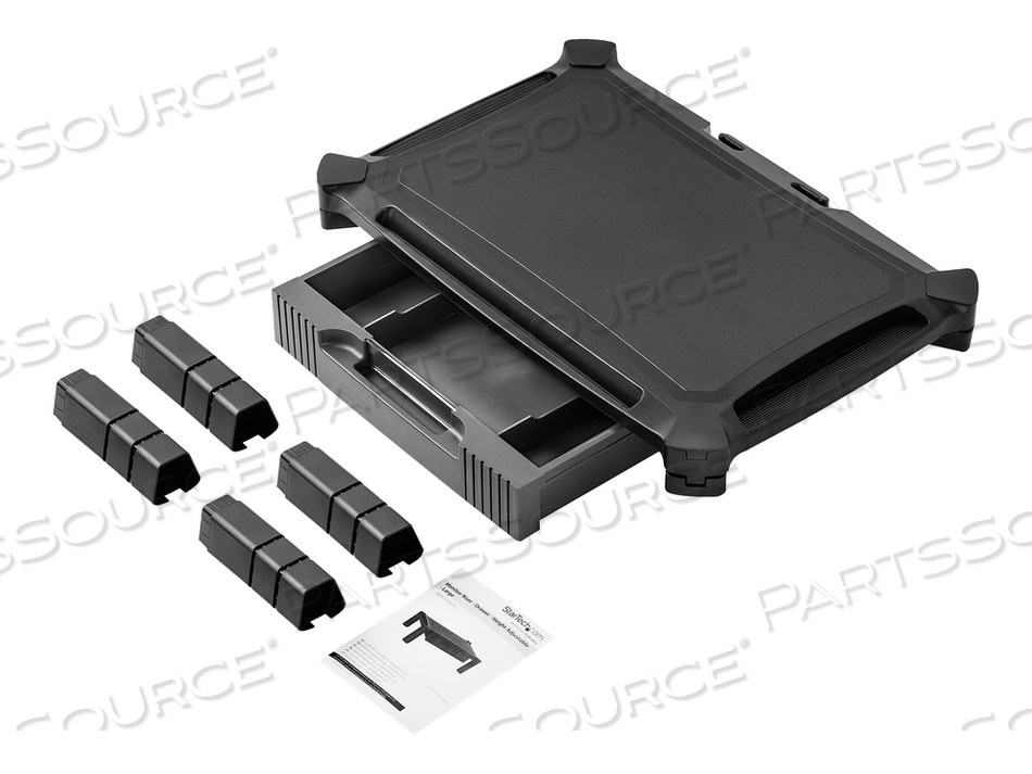 FREE UP DESK SPACE AND WORK IN GREATER COMFORT W/ THIS ADJUSTABLE MONITOR STAND by StarTech.com Ltd.