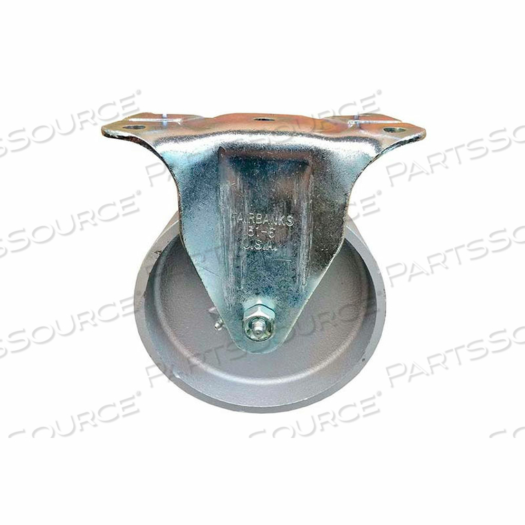 REGULAR DUTY RIGID CASTER - SEMI-STEEL 4" DIA. - PLAIN BEARING - 400 LB. CAP. 