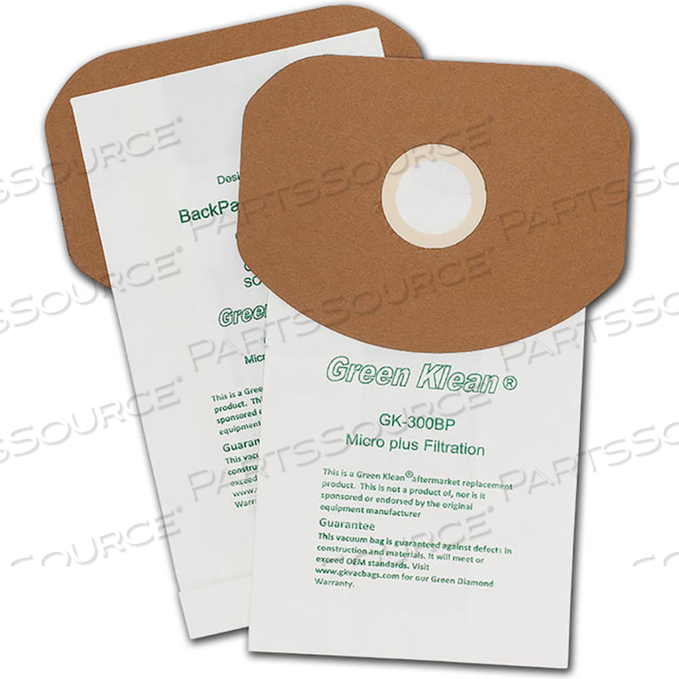 TENNANT V BP-6 BACKPACK REPLACEMENT VACUUM BAGS by Kleen Green