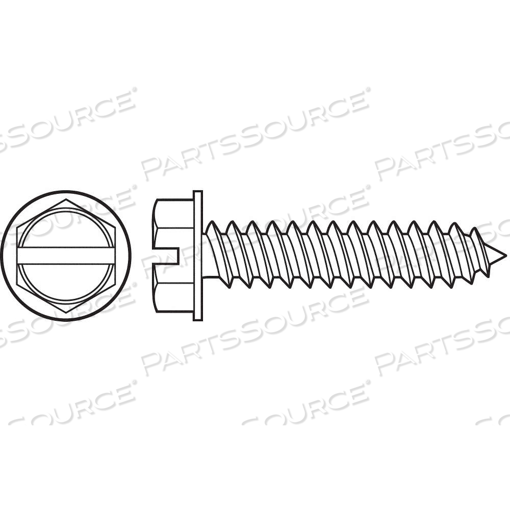 SHEET METAL SCREW, #14 SIZE, 3/4 IN LG, STEEL, ZINC PLATED, HEX WASHER, SLOTTED by Approved Vendor SHEET METAL SCREW, #14 SIZE, 3/4 IN LG, STEEL, ZINC PLATED, HEX WASHER, SLOTTED by Approved Vendor