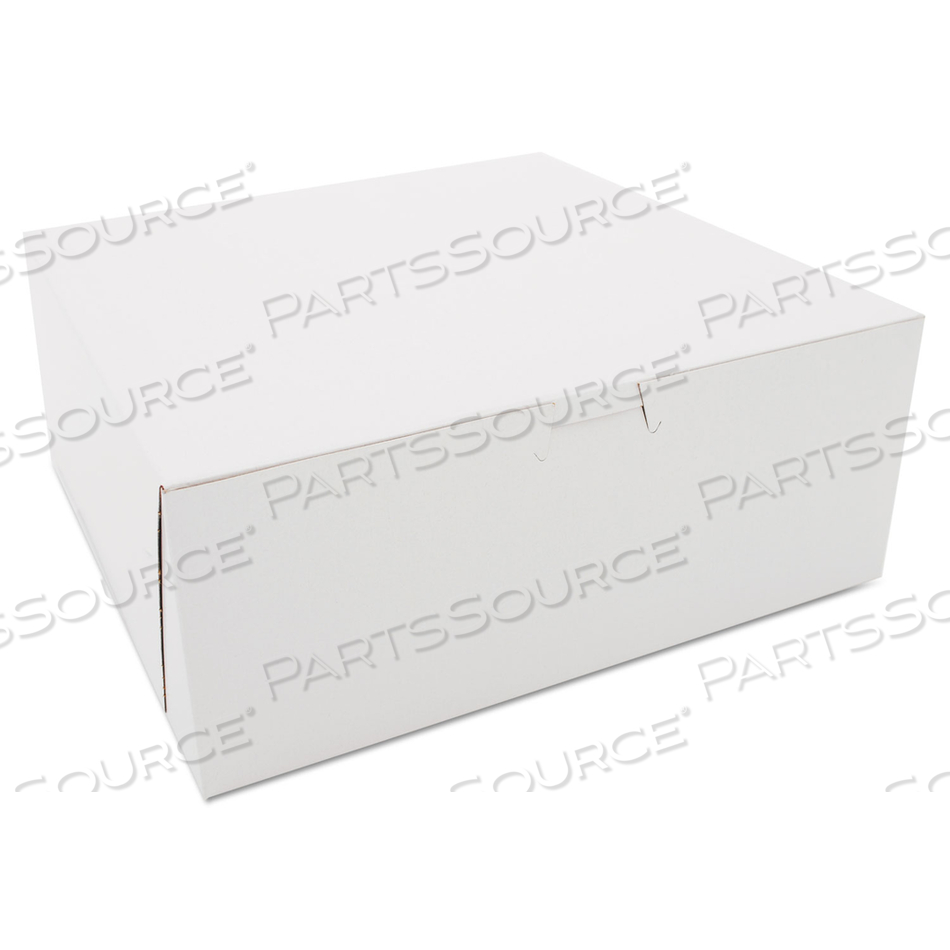 WHITE ONE-PIECE NON-WINDOW BAKERY BOXES, 10 X 10 X 4, WHITE, PAPER by SCT WHITE ONE-PIECE NON-WINDOW BAKERY BOXES, 10 X 10 X 4, WHITE, PAPER by SCT