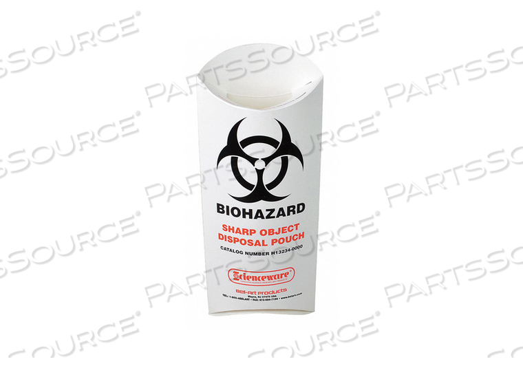 BIOHAZARD SHARP OBJECT POUCH PK200 by Bel-Art Products