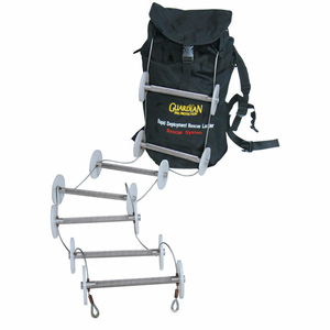 12' RAPID DEPLOYMENT RESCUE LADDER, CLEAR ZINC, OSHA, ALUMINUM/STEEL/POLYESTER/NYLON by Guardian Fall Protection
