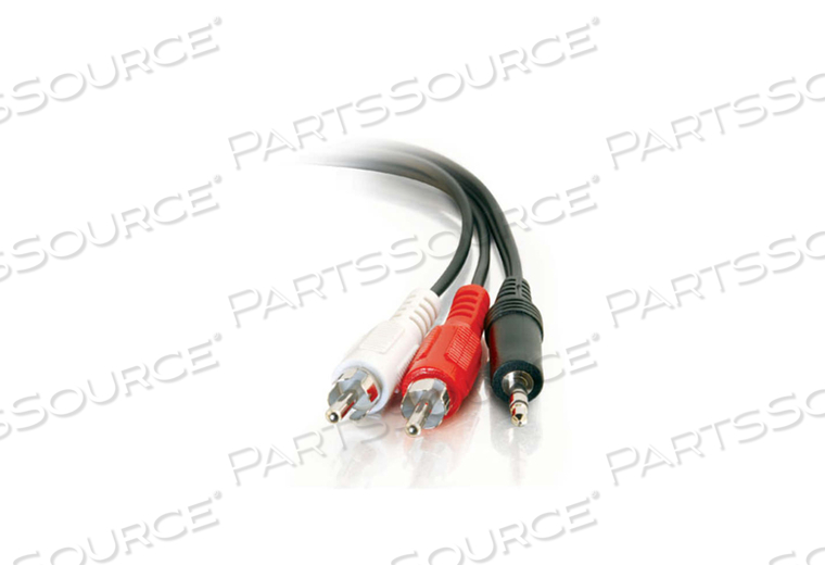 Y-CABLE, BLACK, 26 AWG CABLE, 3.5 MM DIA, 1 X MINI-PHONE MALE STEREO AUDIO, 2 X RCA MALE STEREO AUDIO, COPPER CONDUCTOR, 6 FT by Legrand AV (C2G) Y-CABLE, BLACK, 26 AWG CABLE, 3.5 MM DIA, 1 X MINI-PHONE MALE STEREO AUDIO, 2 X RCA MALE STEREO AUDIO, COPPER CONDUCTOR, 6 FT by Legrand AV (C2G)