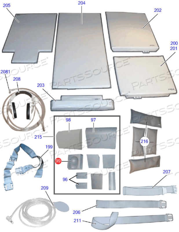 HEAD SUPPORT FOR MRI SCANNER by Siemens Medical Solutions