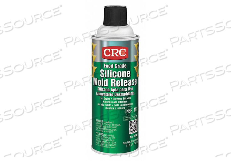 FOOD GRADE MOLD RELEASE, 16 OZ, AEROSOL CAN, NO ADDITIVES, WET, LIQUID, 40 DEGREES F, 600 DEGREES F, CRC by CRC Industries FOOD GRADE MOLD RELEASE, 16 OZ, AEROSOL CAN, NO ADDITIVES, WET, LIQUID, 40 DEGREES F, 600 DEGREES F, CRC by CRC Industries