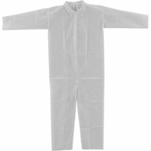 DISPOSABLE POLYPROPYLENE COVERALL, OPEN WRISTS/ANKLES, WHITE, LARGE, 25/CASE by Hubei Kangcheng Non-Woven Co.-Wuhan